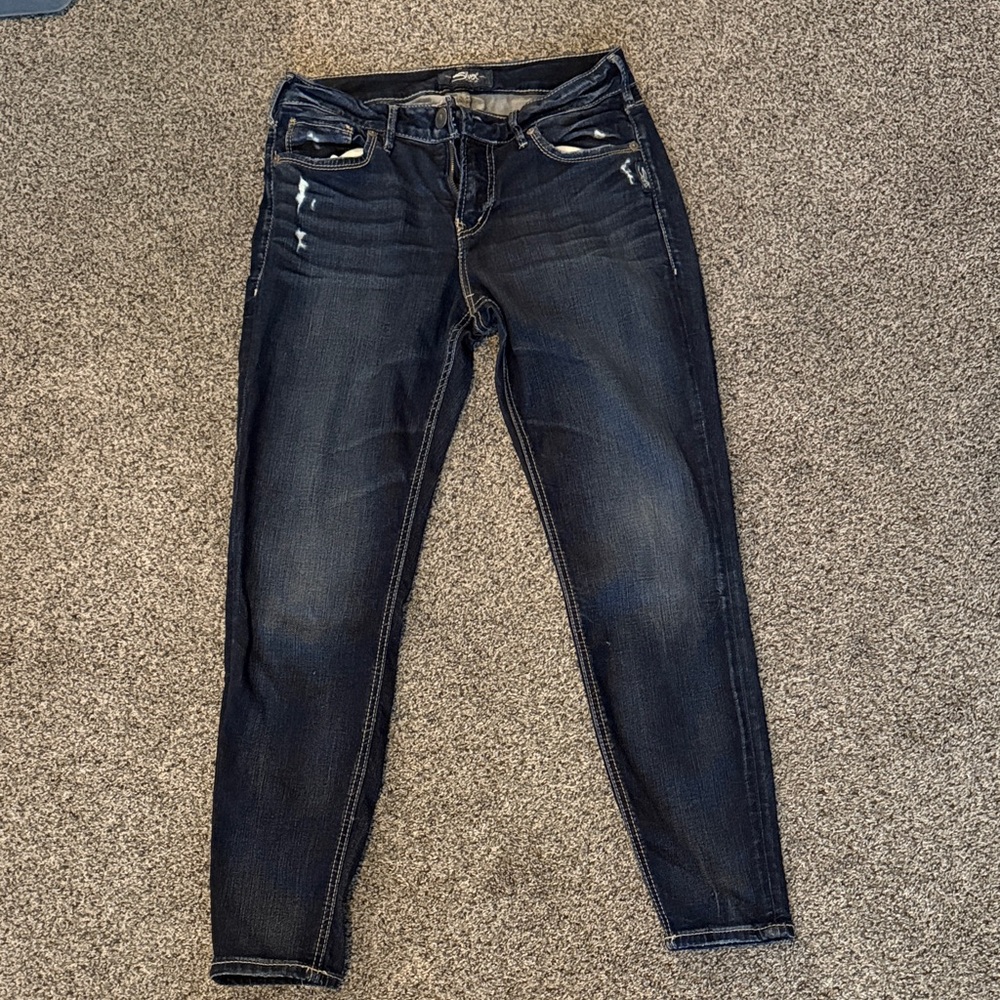 Silver Jeans Avery Women's Dark Wash Skinny ankle Jeans
